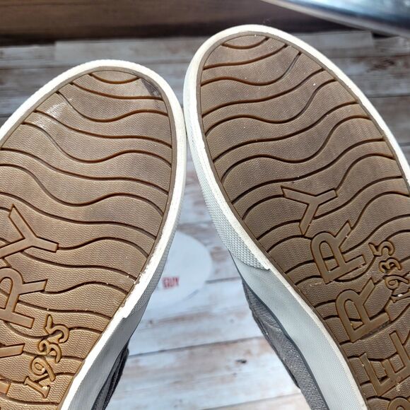 Sperry Pier Boat Women's Size 8.5 Sparkle Canvas Slip On Grey Casual Shoes - Picture 8 of 9